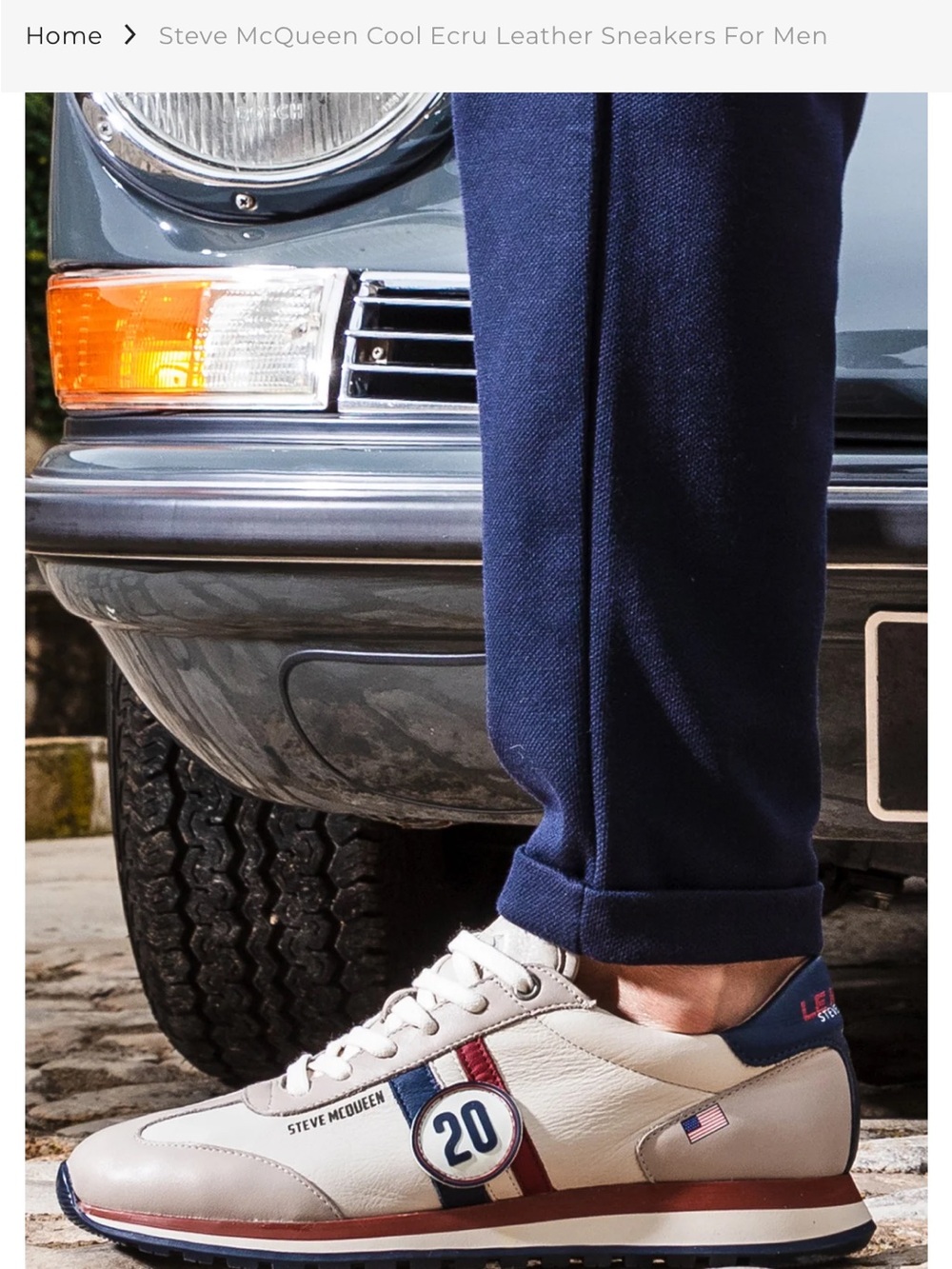 Steve McQueen Le Mans Cool Leather Sneakers Men’s 10 EU 43 Racing #20